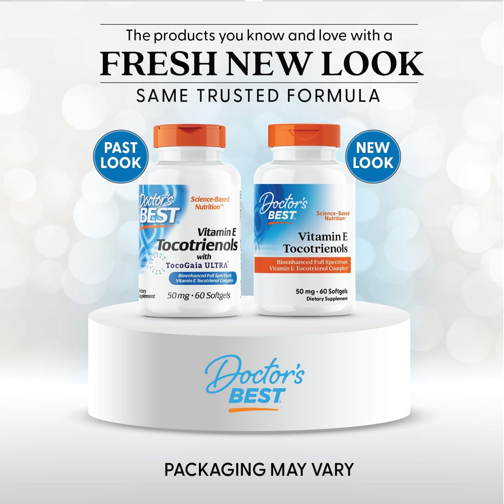 Doctor's Best Vitamina E Tocotrienoles con TocoGaia ULTRA™, 60 cápsulas blandas