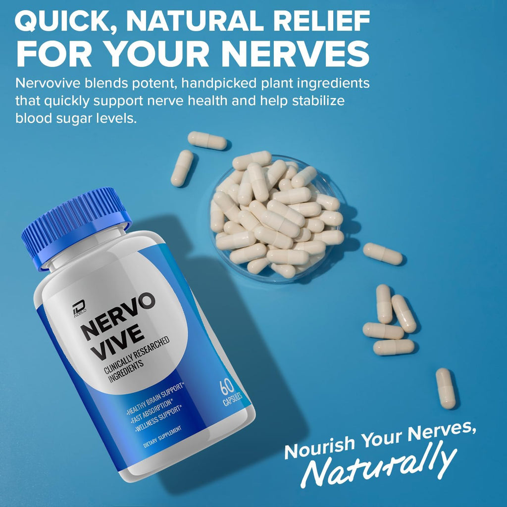 Nervo Vive Suplemento Cerebral – Fórmula Máxima Potencia Natural para Memoria y Concentración (3 Paquetes – 180 Cápsulas)