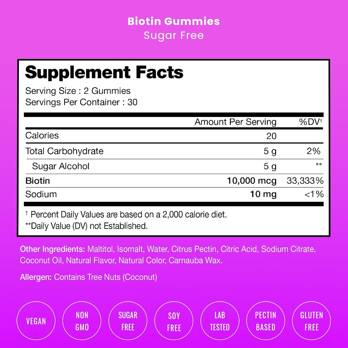 NutraChamps Gominolas de Biotina sin Azúcar – La biotina contribuye al funcionamiento normal del sistema nervioso. – Image 7
