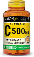 MASON NATURAL Vitamin C 500 mg (Ascorbic Acid) - 100 Orange Chewable Tablets
