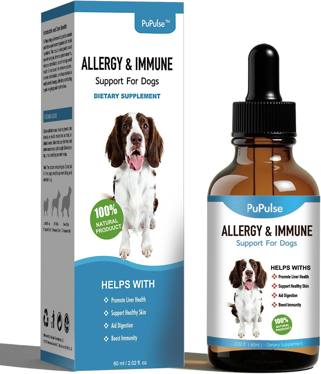 PuPulse Gotas de Alivio para Alergias en Perros - 59 ml