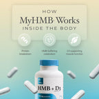 Prime Powders HMB + Vitamina D3, 1500mg HMB y 2000 UI D3 por dosis, 120 cápsulas