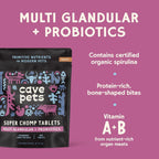 Super Chomp Tablets – Probióticos para Perros con Multiglandular, 60 Comprimidos