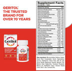 Geritol Multivitamin - Complemento Multivitamínico con Vitaminas B, Antioxidantes, Vitaminas C, E, D y Hierro - 27 Vitaminas y Minerales Esenciales - Sin Gluten - No GMO - 100 Comprimidos (2 Paquetes)