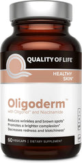 Quality of Life Oligoderm, Suplemento premium para el cuidado de la piel con Oligonol y Niacinamida - 60 cápsulas