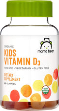 Mama Bear Gomitas Orgánicas de Vitamina D3 para Niños, 1000 UI, 80 unidades