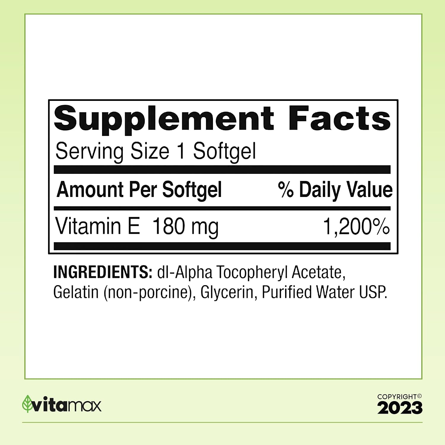 Spring Valley Vitamina E 400 UI (180 mg) - 100 Cápsulas Blandas + Guía VitaMax