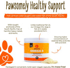 Pawsomely Healthy Omega-3 para Perros – Aceite de Anchoa Salvaje en Cápsulas – 90 uds