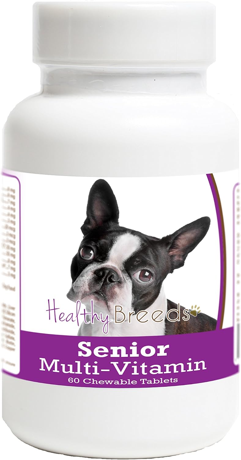 Healthy Breeds Boston Terrier Senior Dog Multivitamin Tablets 60 Count