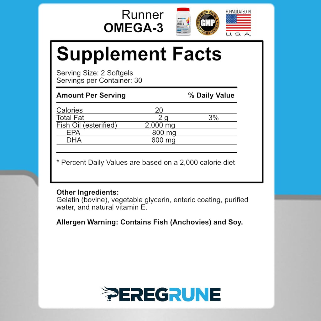 PEREGRUNE Runner Multivitamin & Omega-3 Bundle | Multivitamínico y Omega-3 para Corredores | Energía y Recuperación
