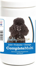 Healthy Breeds Poodle Multivitamínico Completo en Masticables Blandos (120 unidades)