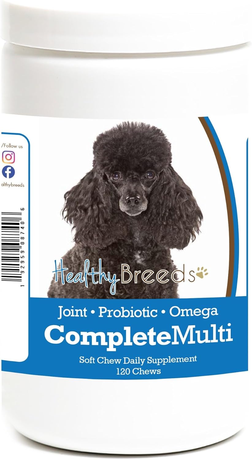 Healthy Breeds Poodle Multivitamínico Completo en Masticables Blandos (120 unidades)