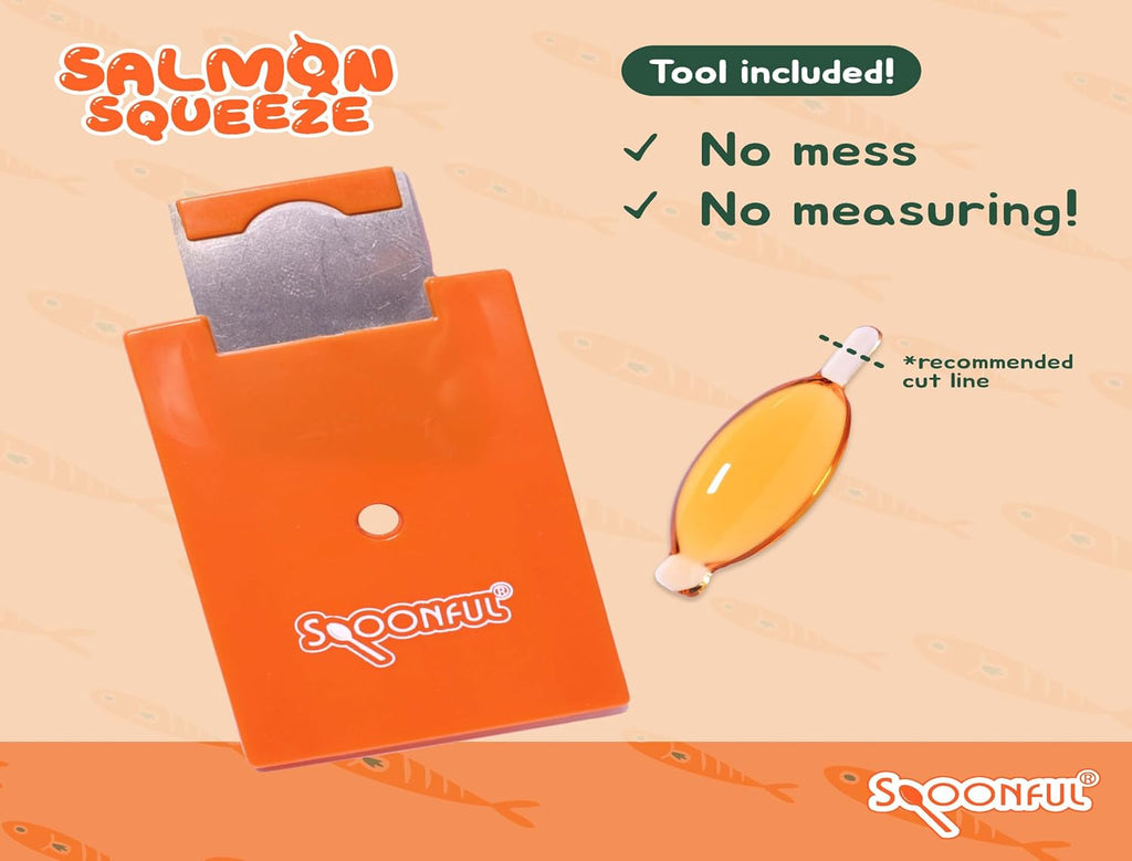Spoonful Salmon Squeeze - Aceite de Salmón Salvaje de Alaska 2000 mg, 60 perlas