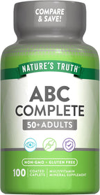 Nature's Truth Multivitamínico para Adultos 50+ | Suplemento Diario No-GMO y Sin Gluten con Vitaminas D, C y del Grupo B