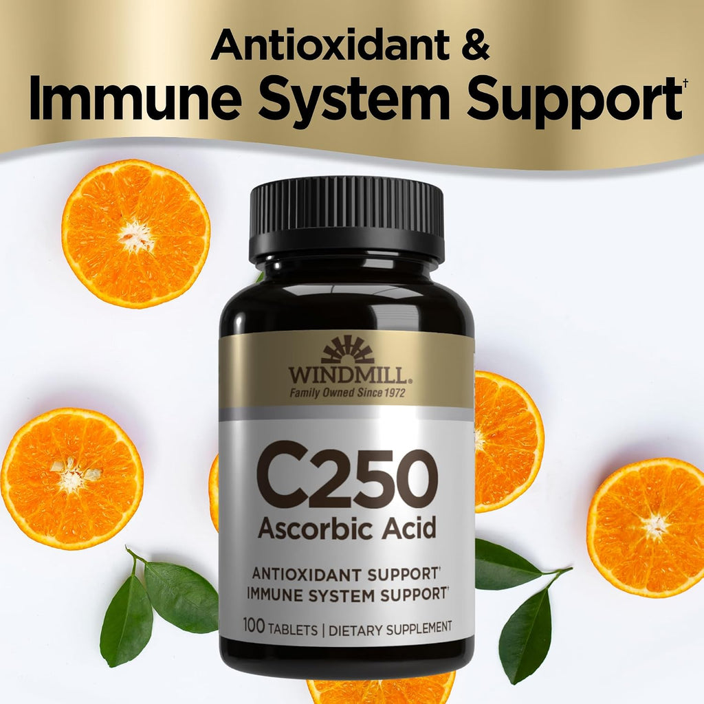 Vitamina C 250 mg, 100 Comprimidos - Windmill