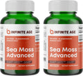INFINITE AGE Sea Moss Advanced Superfood - 2 Paquetes de 60 Cápsulas (120 Cápsulas)