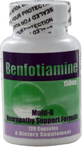 Benfotiamina Fórmula de soporte para la neuropatía Multi-B 150 mg, 120 cápsulas (Paquete de 3)