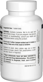 Source Naturals L-Tyrosine 500mg Free Form Amino Acid - 100 Tablets (Pack de 3)