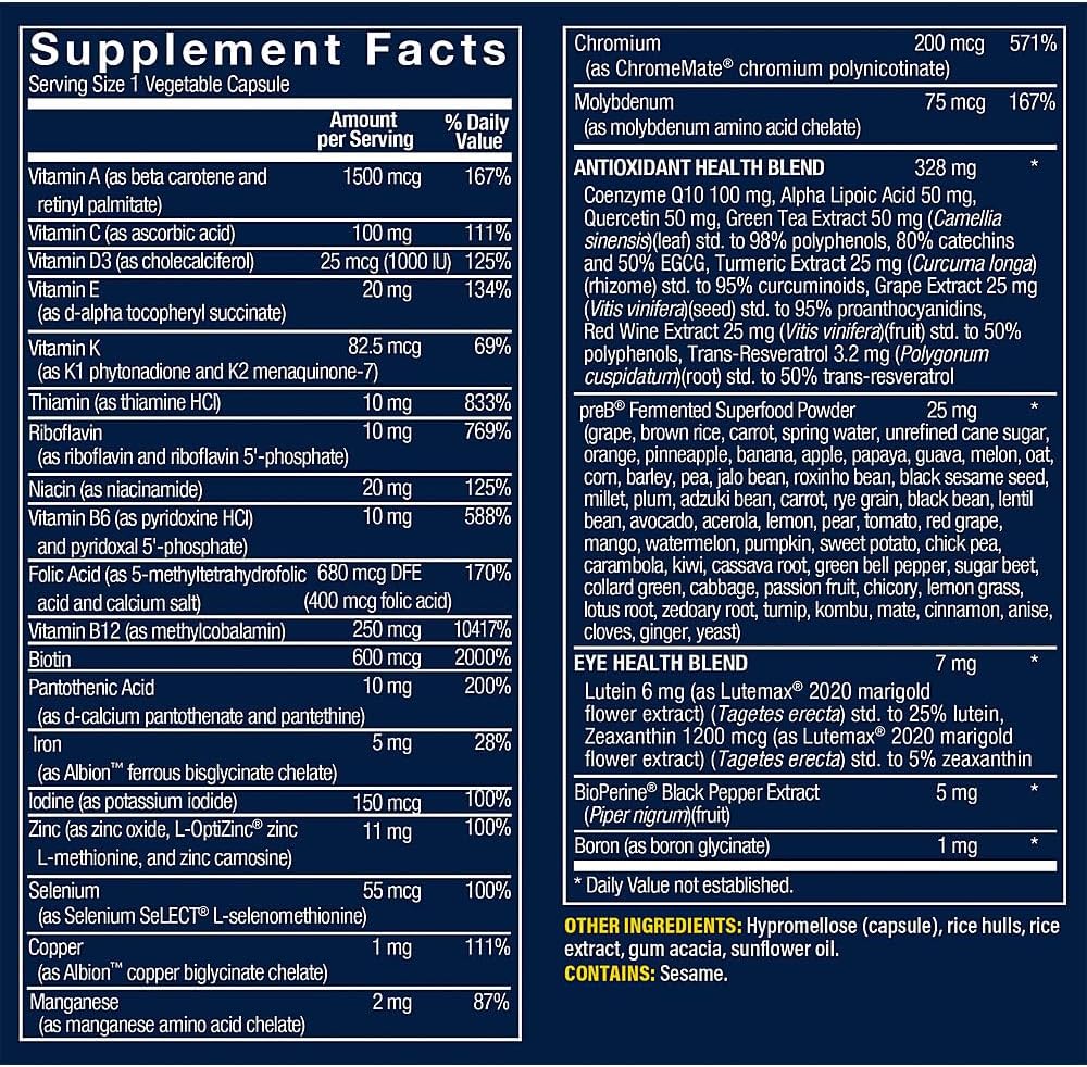 Vthrive Once Daily Multivitamínico Bioactivo para Mujeres - Fórmula Avanzada para Apoyar el Envejecimiento Saludable, el Manejo del Estrés y la Vitalidad General con Nutrientes Esenciales (30 Cápsulas Vegetarianas)