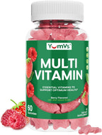 Gomitas Multivitamínicas para Adultos, Multivitamínico Diario para Mujeres y Hombres, Suplemento de Apoyo Inmunológico con Vitaminas A, C, D, E, B-6, B-12, Zinc - 60 Gomitas