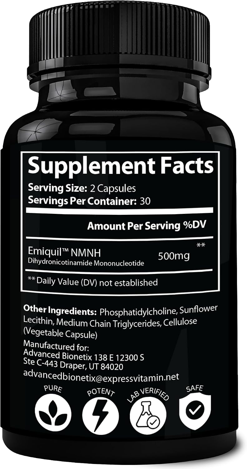 Advanced Bionetix NMNH Liposomal 500 mg – 120 Cápsulas