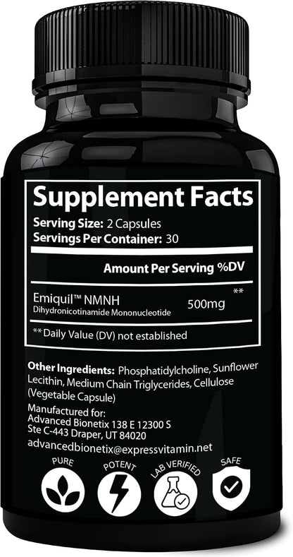 Advanced Bionetix Liposomal NMNH 500 mg - 60 Cápsulas – Image 7