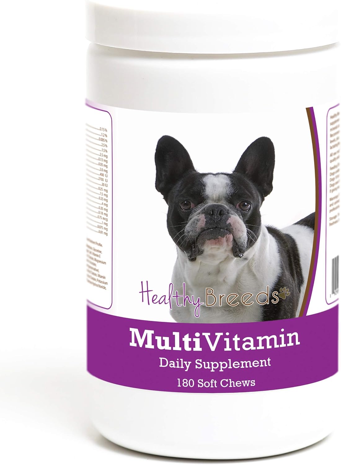 Healthy Breeds French Bulldog Multivitamin Soft Chew for Dogs 180 Count – Image 1