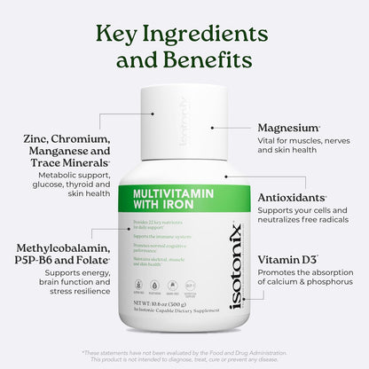 Isotonix Multivitamin con Hierro — Complejo – Sistema inmunológico: Las vitaminas C, D3 y E, junto con el zinc y – Image 2