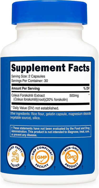 Nutricost Coleus Forskohlii 500mg, 60 – Registro FDA: La instalación de fabricación está registrada ante la FDA de – Image 5