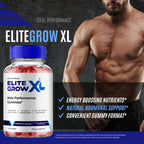 Elite Grow XL Gomitas - Suplemento Natural para Hombres, Resistencia y Energía (60 Gomitas)