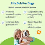 Pet Wellbeing Life Gold para Perros - Suplemento Herbal Natural - Apoyo Inmunológico y Antioxidante - 59 ml