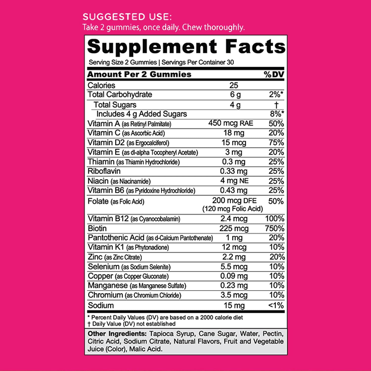 Goli Women's Multi Gummies - Multivitamínico Diario Completo para Mujeres con 13 Vitaminas Esenciales, Biotina, Zinc - Vegano, Sin Gluten - 60 Gominolas (Paquete de 2)
