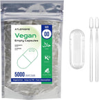 Cápsulas Veganas Vacías Tamaño 00 (1000 uds) - HPMC Vegetal
