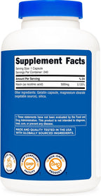 Nutricost Niacin (Vitamin B3) 500mg, 240 Capsules - With Flush, Non-GMO, Gluten Free
