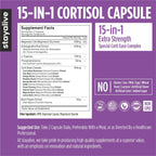 STAY ALIVE Suplemento Gestor de Cortisol 15-en-1, 120 Cápsulas Veganas