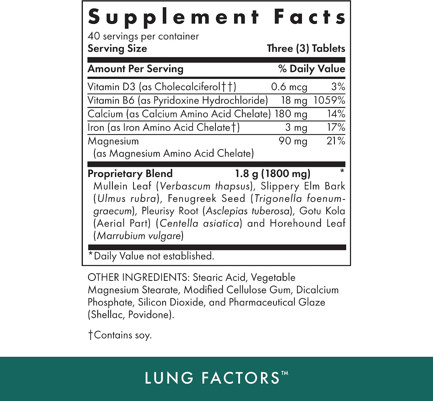 Michael's Health Programas Naturopáticos Factores Pulmonares - 120 Comprimidos Vegetarianos