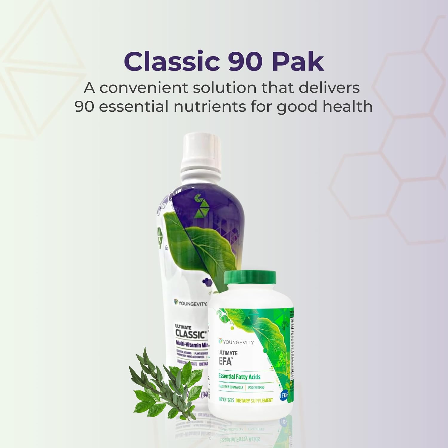 Youngevity Classic 90 Pak Multivitamínico Avanzado - 90+ Nutrientes Esenciales, 30 Días