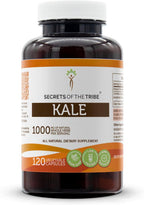 Secrets of the Tribe Kale 120 Cápsulas, 1000 mg – Col Rizada Silvestre (Brassica oleracea VAR. Acephala) Hoja Seca