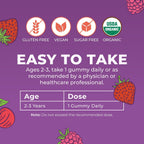 MaryRuth's Gomitas Multivitamínicas para Niños Pequeños | USDA Orgánico | 60 Días | Vitaminas A, C, D3, Zinc | 1 Gomita al Día | 60 Unidades