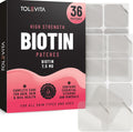 TOLEVITA Parches de Biotina - 36 Parches | 7.5 mg de Biotina con Vitaminas y Minerales Esenciales | Para el Mantenimiento del Cabello, Piel y Uñas