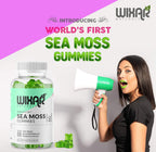 WIXAR NATURALS Gominolas de Musgo Marino con Irish Sea Moss, Bladderwrack y Bardana - 60 Gominolas Veganas