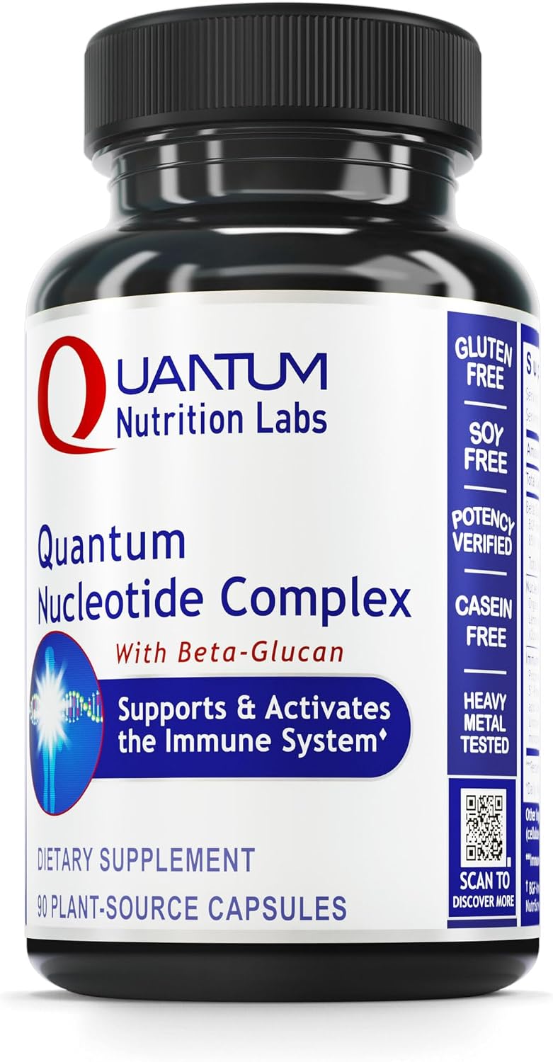 Quantum Nucleotide Complex - 90 Vegetarian Capsules - Immune Support with Beta-Glucan and Nucleotides