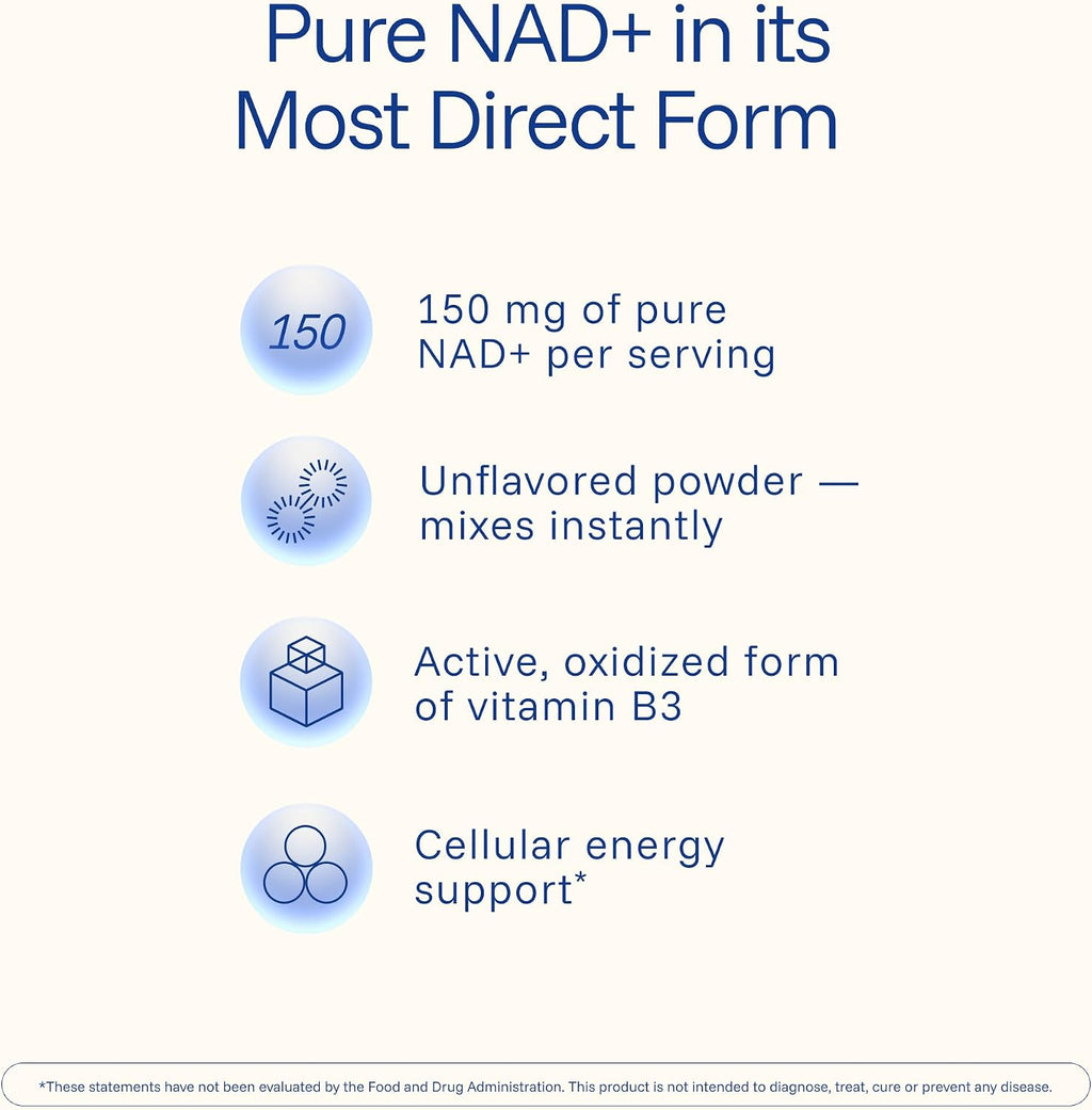ProHealth NAD+ Pro (15 Gramos) - Fórmula de NAD+ - Polvo Bioabsorbible de Nicotinamida Adenina Dinucleótido Puro