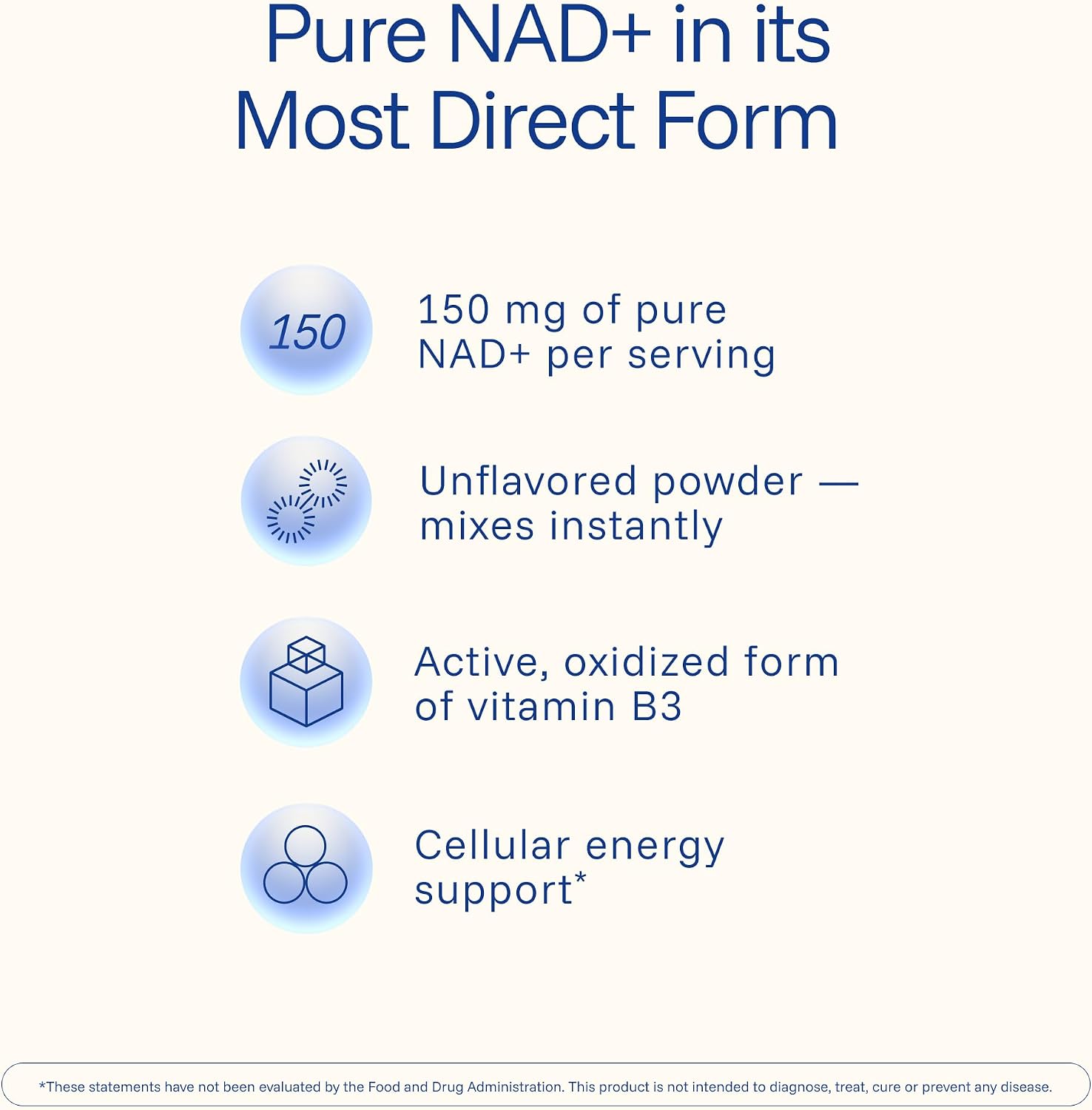 ProHealth NAD+ Pro (15 Gramos) - Fórmula de NAD+ - Polvo Bioabsorbible de Nicotinamida Adenina Dinucleótido Puro