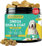 Omega 3 para Perros - 120 Chews de Aceite de Salmón con Vitaminas