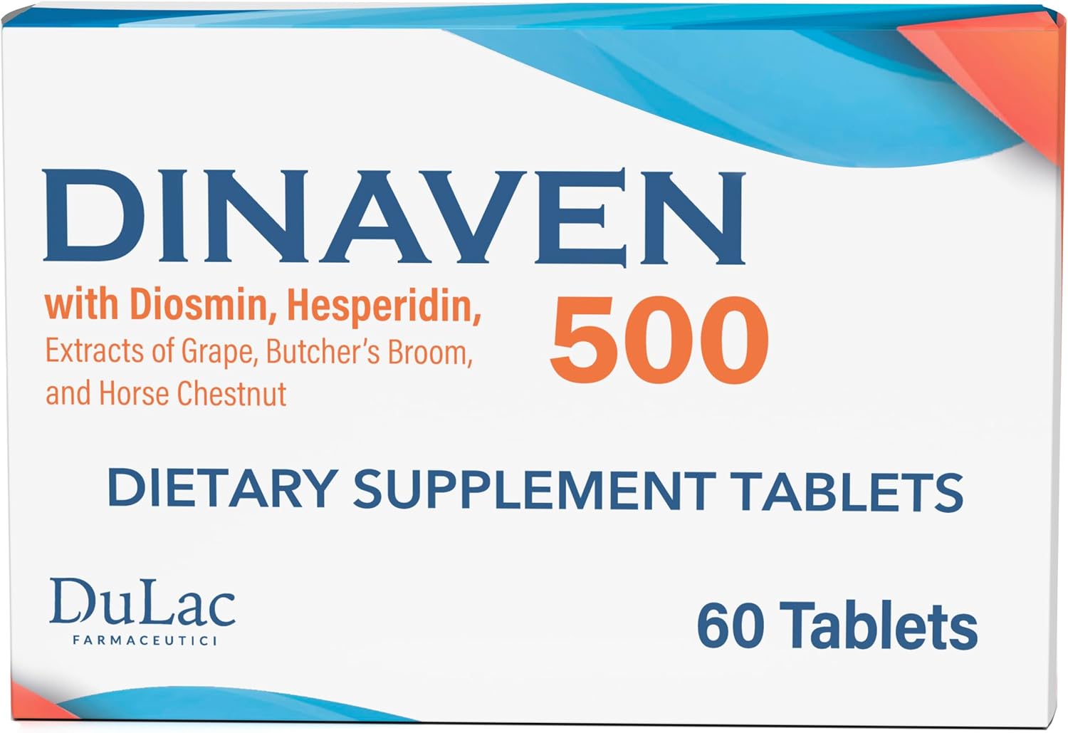 Dulac Dinaven 500 - Suplemento Dietético con Diosmina Micronizada y Hesperidina - 120 Comprimidos