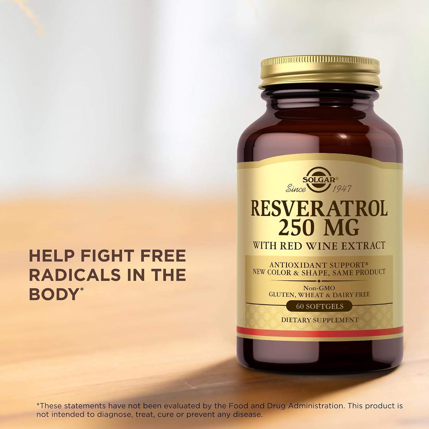 Solgar Resveratrol 250mg 60 Cápsulas Blandas