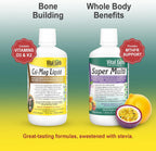 Vital Earth Minerals Bone & Wellness Support – Cal Mag Líquido + Super Multi, Multivitamínico Líquido, 2x946 ml