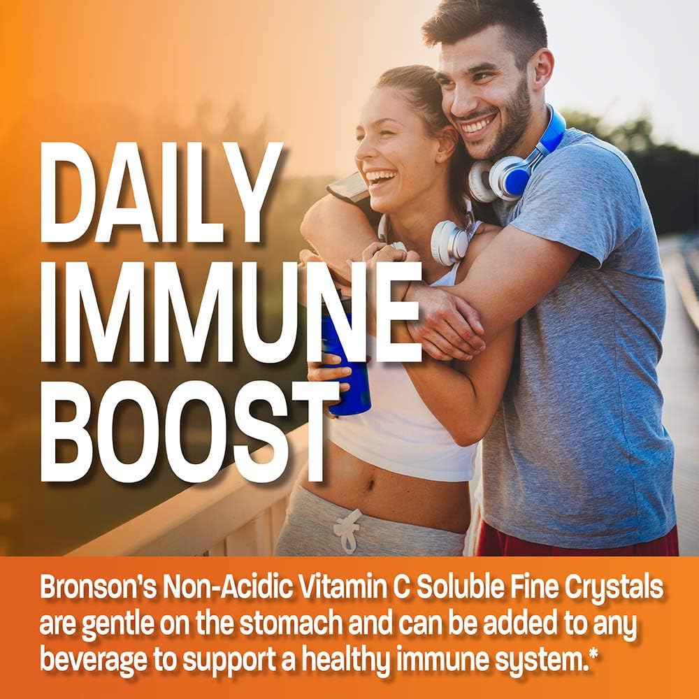 Bronson Vitamina C No Ácida en Polvo - Ascorbato de Sodio, 454g (1 libra)