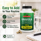 Graviola Soursop Cápsulas de 1500 mg, 150 Unidades – Peruvian Naturals